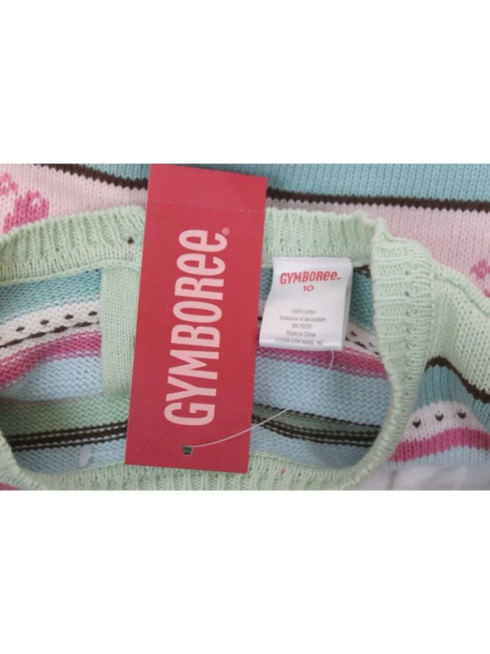 2009 Gymboree Winter Ballerina Sweater Dress sz 10 Mint Snowflake Stri Fair Isle